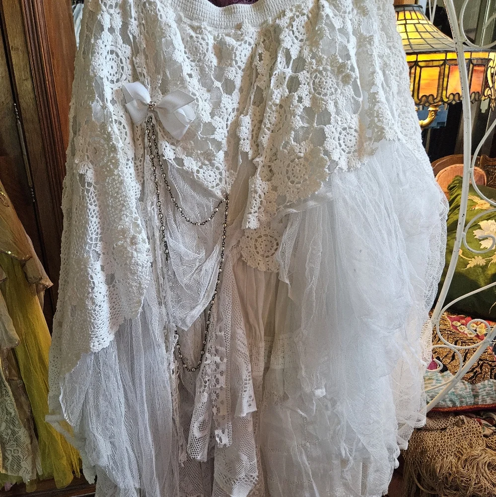 OOAK NWOT CUSTON LACE SKIRT - Picture 3 of 16